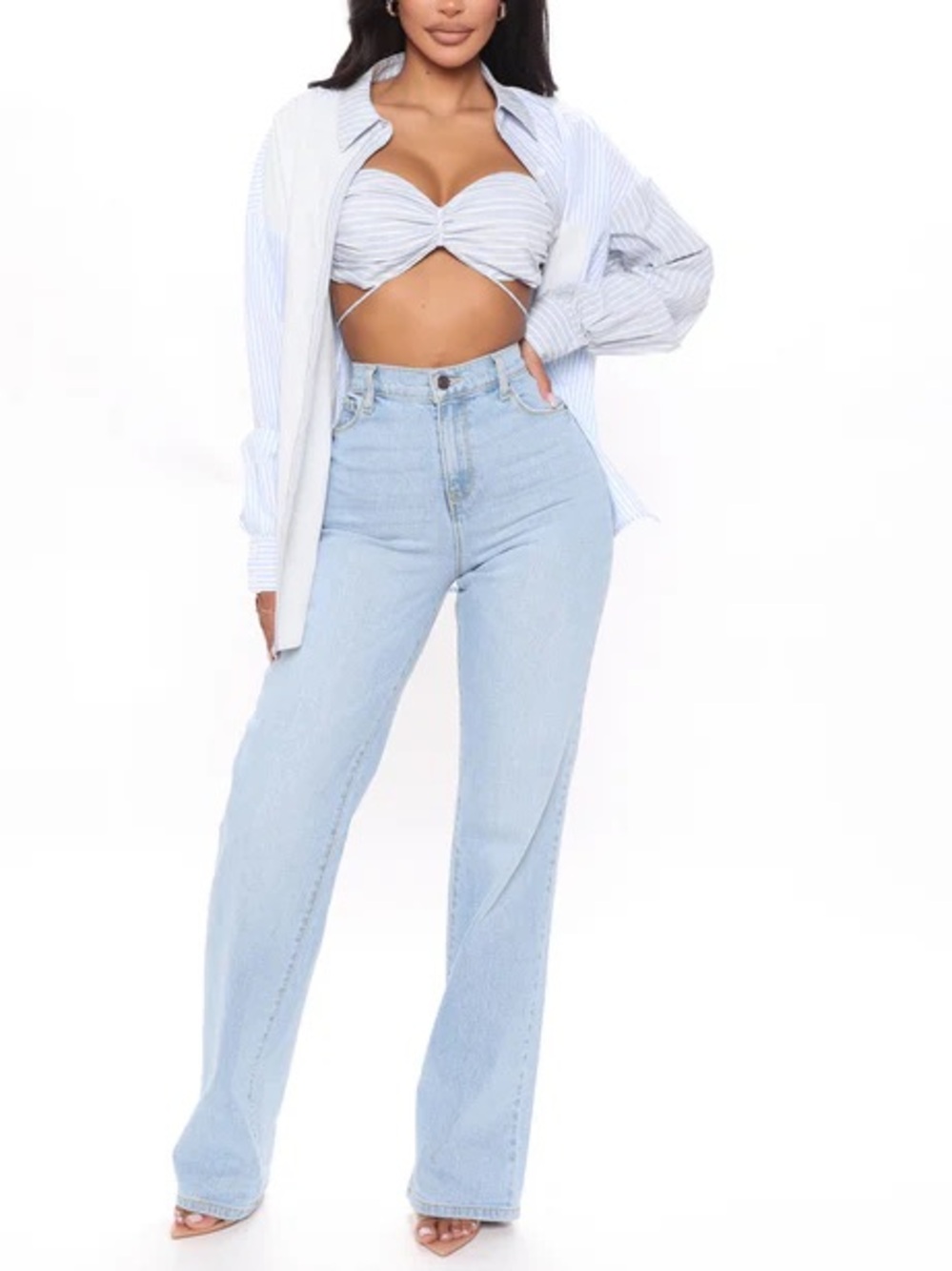 Can't You Relax Straight Leg Jeans - Light Wash
